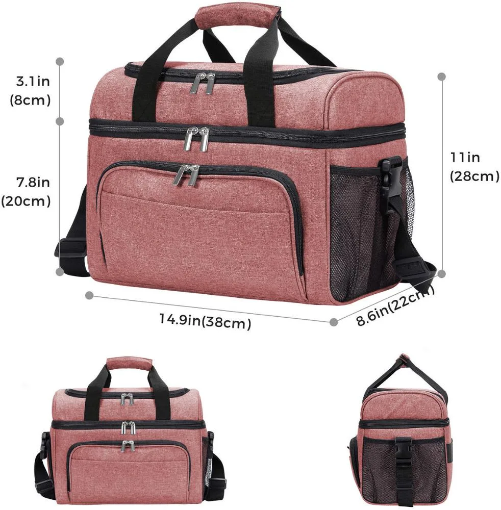 Soft Leakproof Liner Tote Insulated Cooler Lunch Bag Picnic