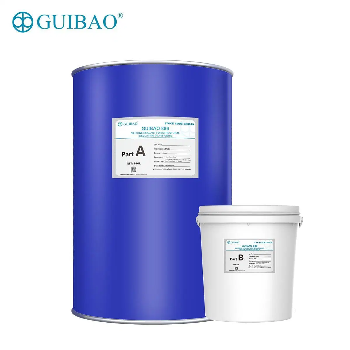 GUIBAO 886 Two Part Silicone Structural Insulating Glass Sealant for Secondary Sealing