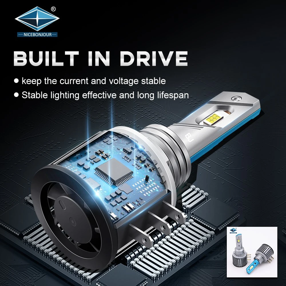 2022 New 60W H15 LED Headlight Bulb LED Decoder 12V 24V High Beam Low Beam H15 Lamp