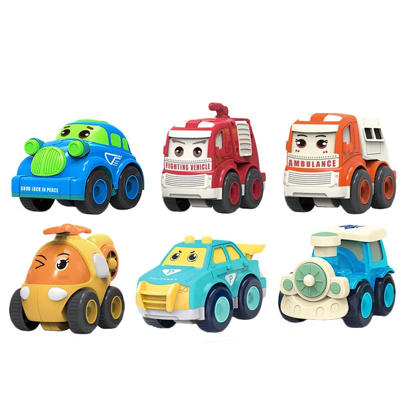 China Lieferanten Fabrik Großhandel Kunststoff Spielzeug Autos Reibungs Cartoon Truck Spielzeug für Kinder