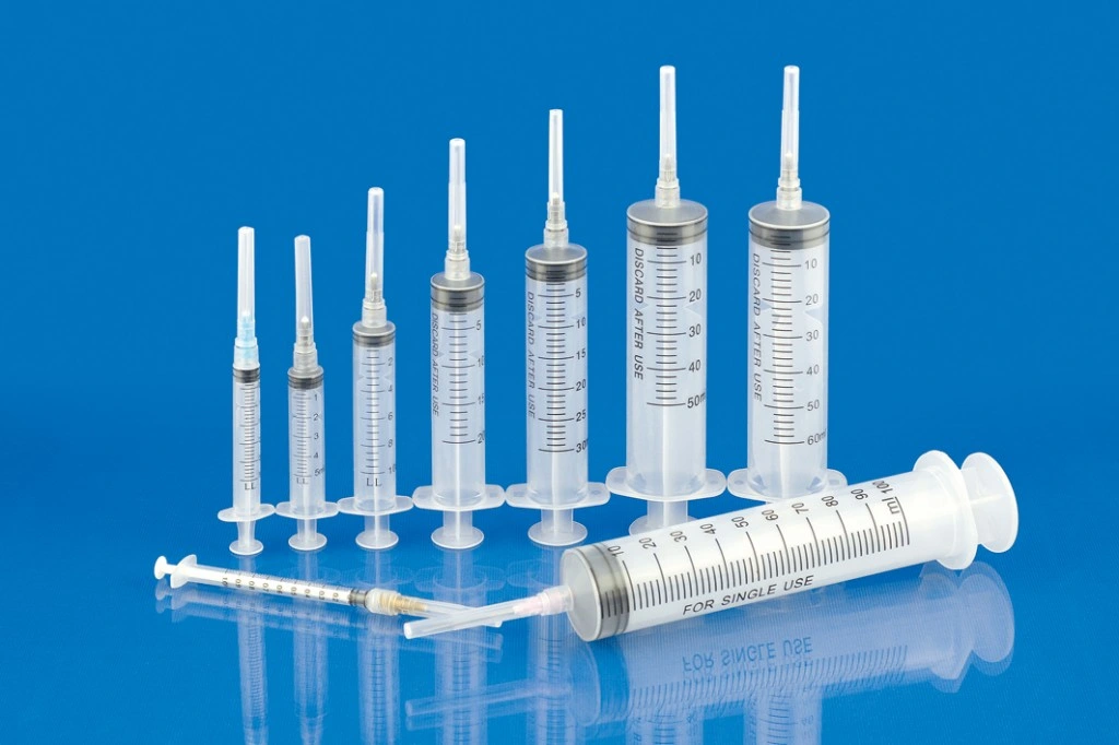 Disposable Syringe 1ml 2/3ml 5ml 10ml 20ml 50ml 60ml 100ml Luer Slip or Luer Lock with Factory Price with CE ISO Certificate