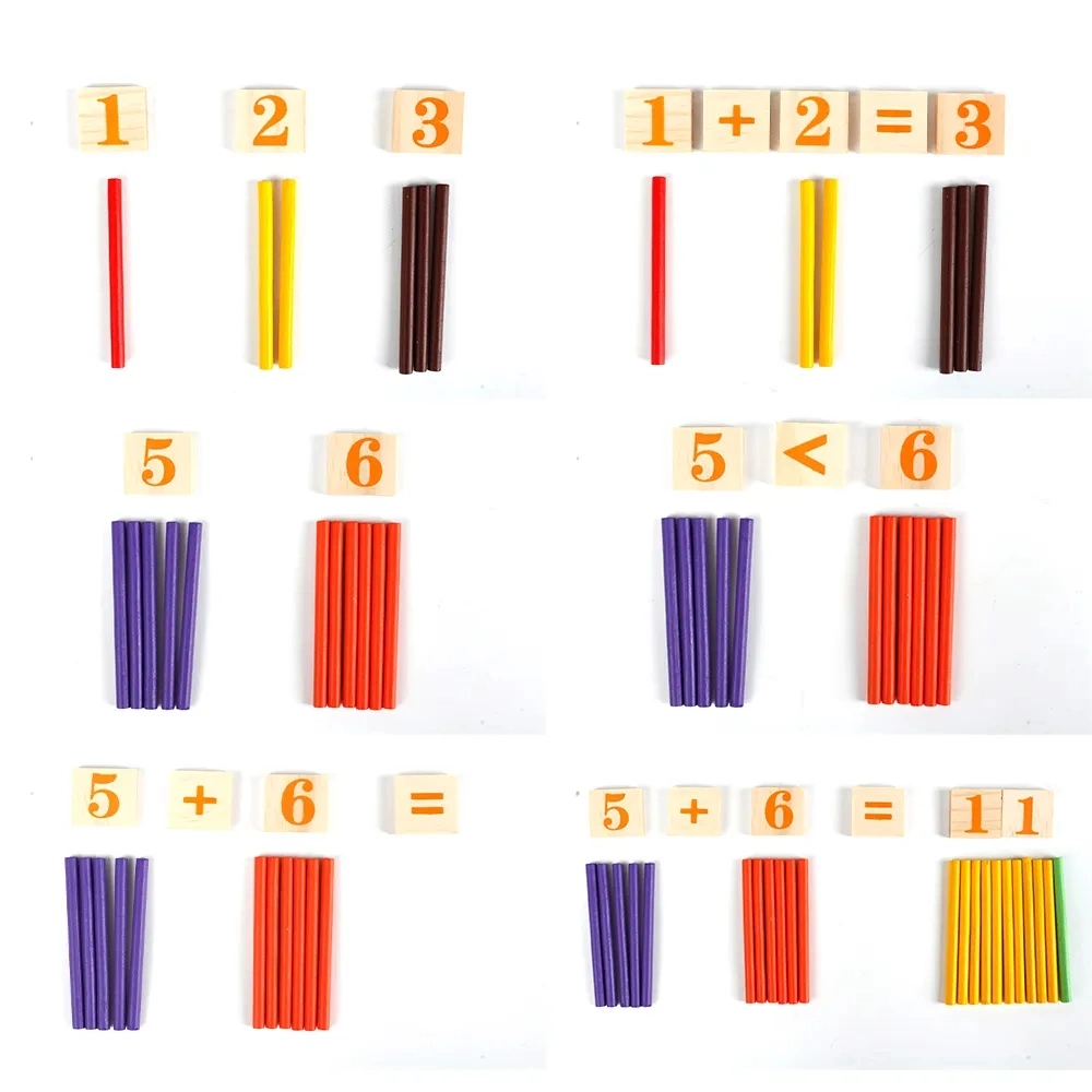 Enfants Mathématique Intelligence plastique de comptage Stick Math Toys Fabricant