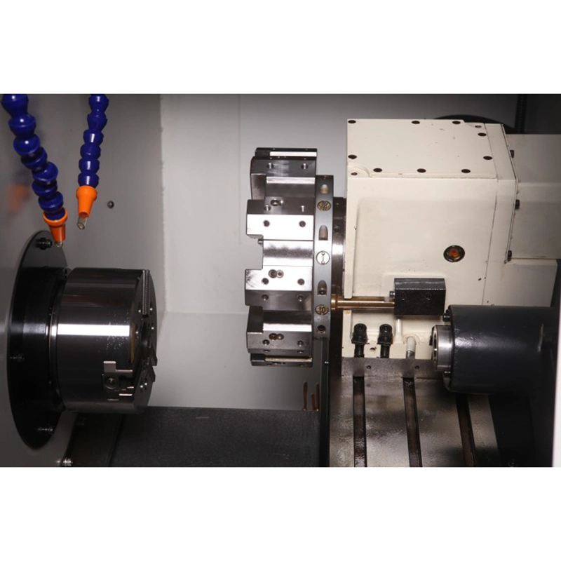 Máquina de corte Torno CNC de cama inclinada de alta rigidez con buena estabilidad (YK-100A)