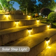 Basic Customization IP65 Warm White Color Changing Patio Garden Yard Luminaire Decorative RGB Lantern Outdoor Step Stair Lamp Deck Fence Light LED Solar Light