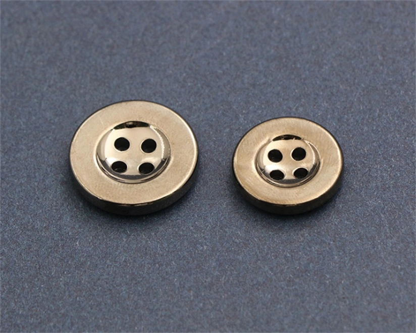 Custom Four-Eye ABS Plastic Electroplating Buttons Silver Golden Color Bt0722