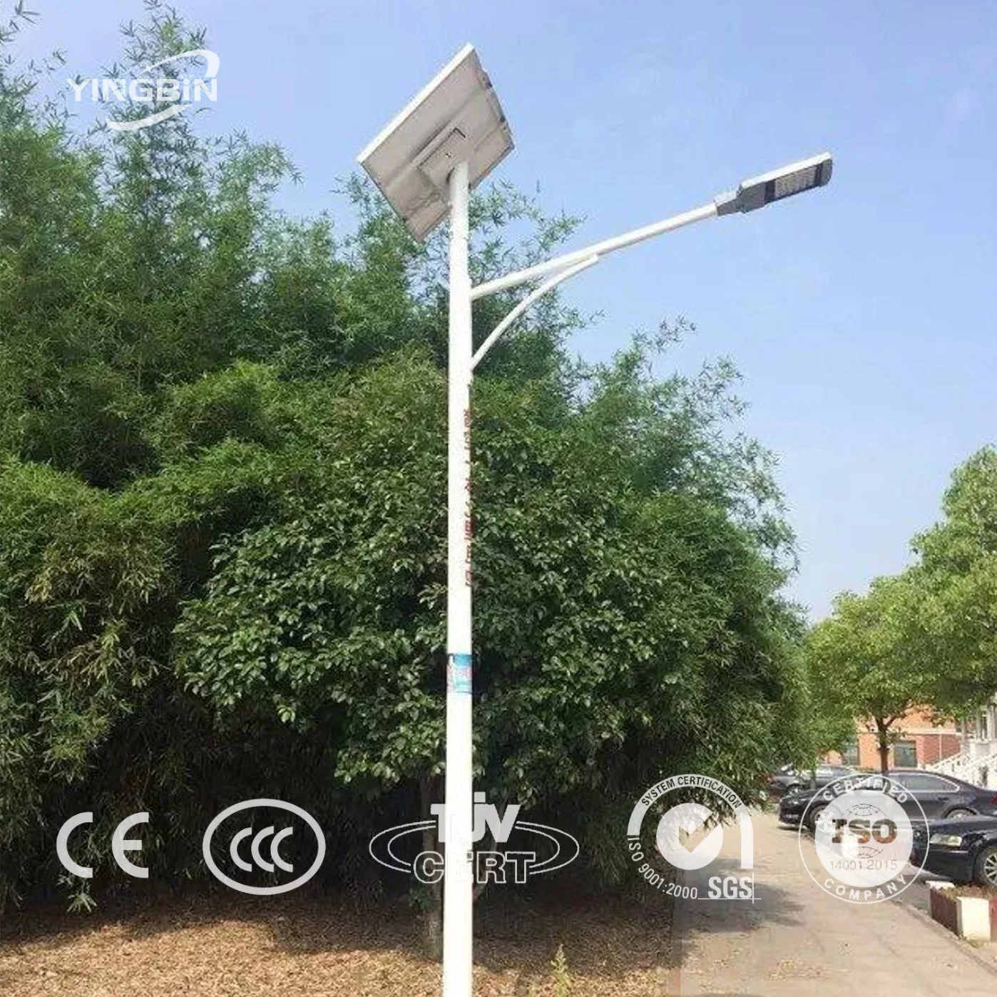 Puissance élevée, grande puissance, 30W, 40W, 50W, 60W, 80W, 100W Lumières solaires de rue séparées 120 W lampe LED éclairage de route