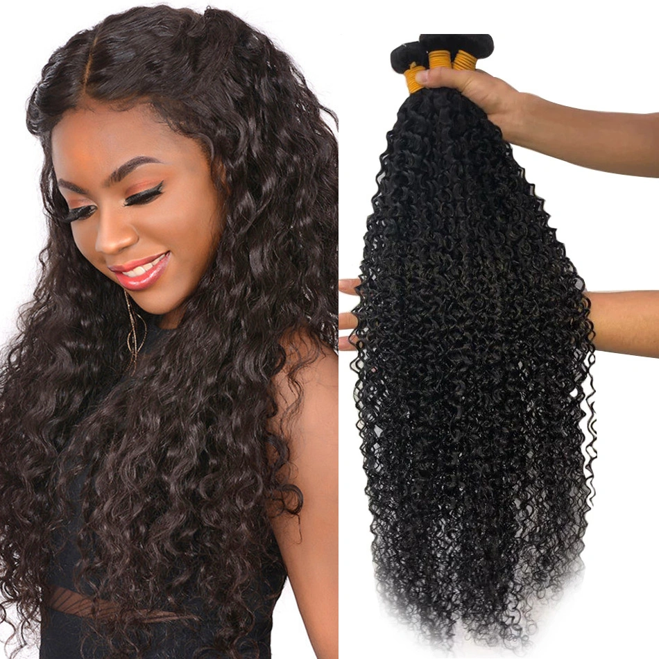 Kbeth Wholesale/Supplier 10A Brazilian Kinky Curly Human Hair Weave Bundle Extensions Natural Cuticle Aligned Virgin Human Hair Bundle 1 Piece