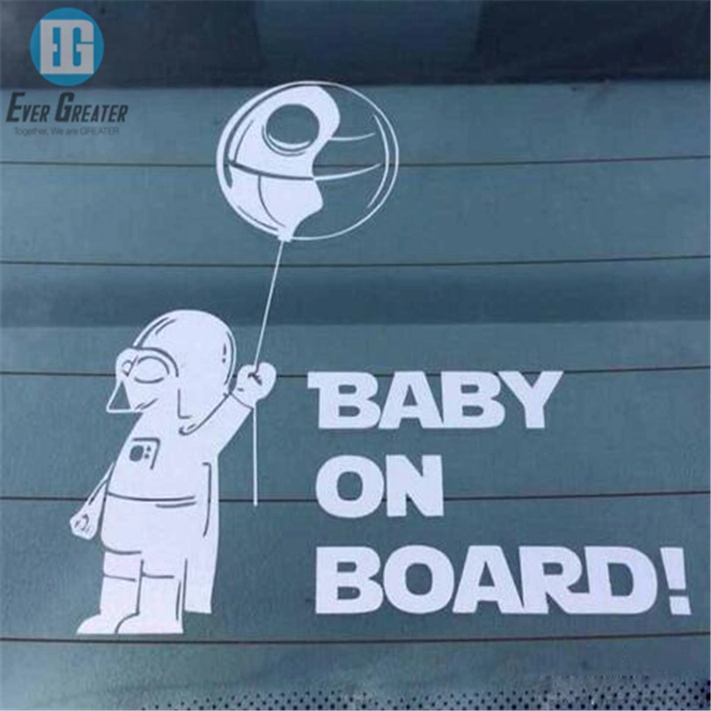 Custom Print Adhesive Warning Sticker, Wholesale Car Window Sign Baby on Board Sicker