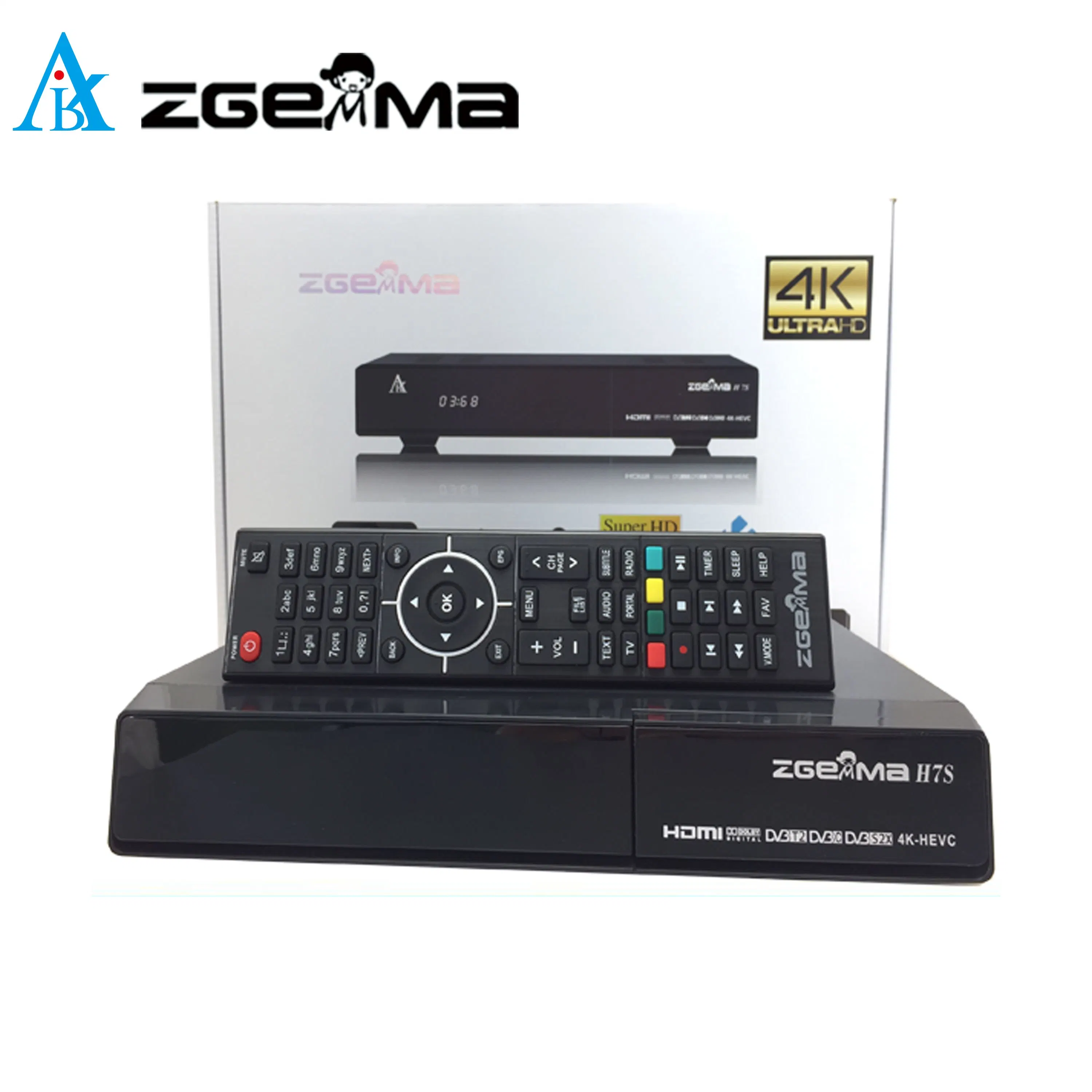 Zgemma H7s Satellite TV Receiver - Enigma2 Linux OS, 2*DVB-S2/S2X + DVB-T2/C Hybrid Tuner TV Decoder