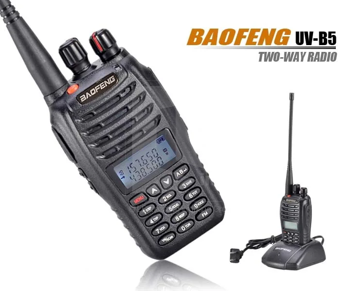 Baofeng UV-B5 à double bande UHF/VHF radio émetteur-récepteur FM de 5 W