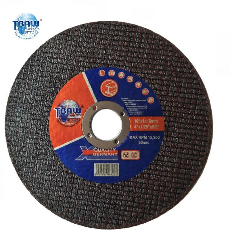 China Tbaw 4 Inch Inch Manufactures Abrasive Stainless Steel Cutting Disc