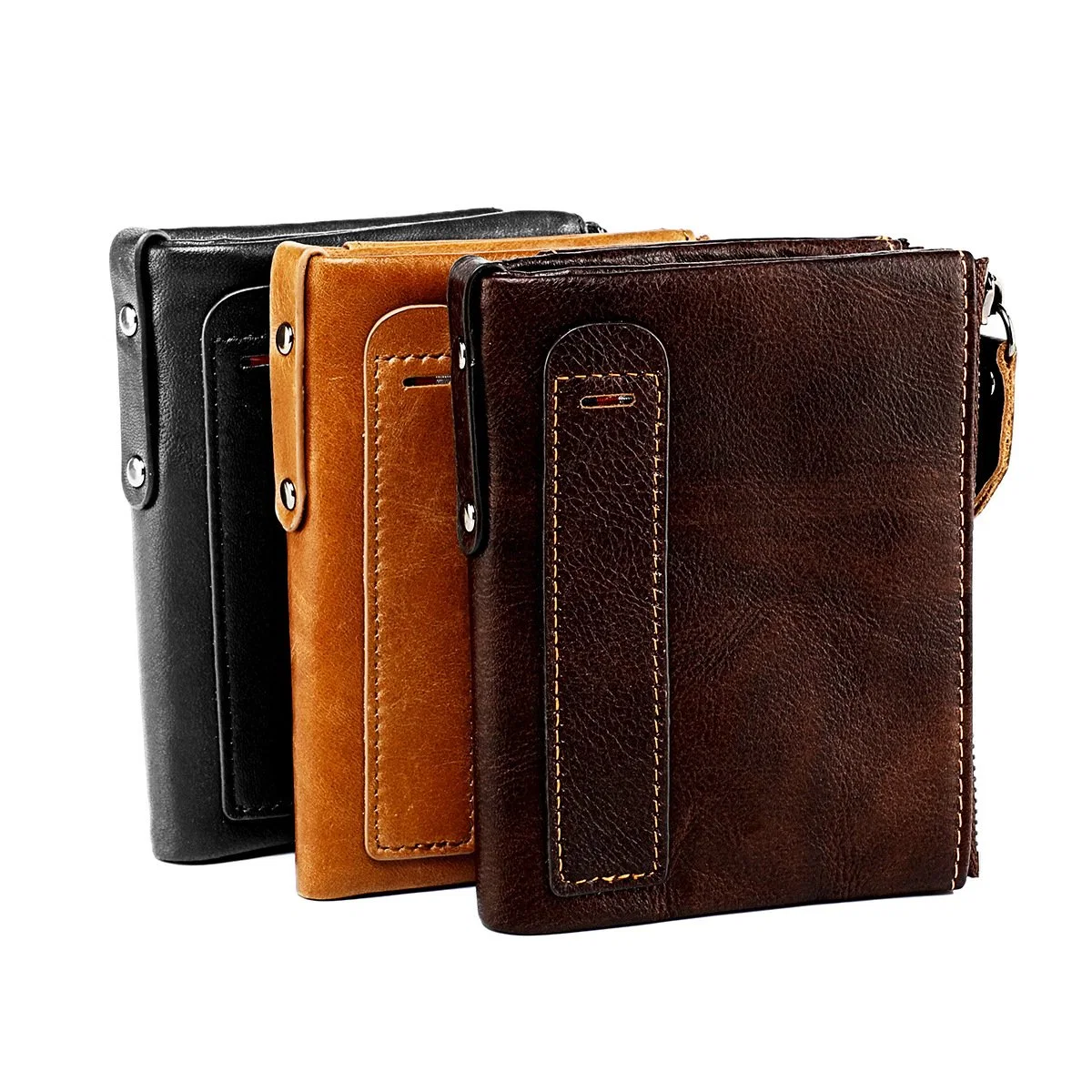 Low MOQ High quality/High cost performance  Leather Classic Man and Women Wallet Leather Slim Card Purse Men Money Wallets