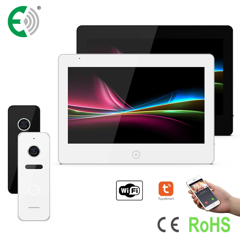 4-Wire 1080P WiFi 10.1"Video Door Phone Support CCTV Cameras