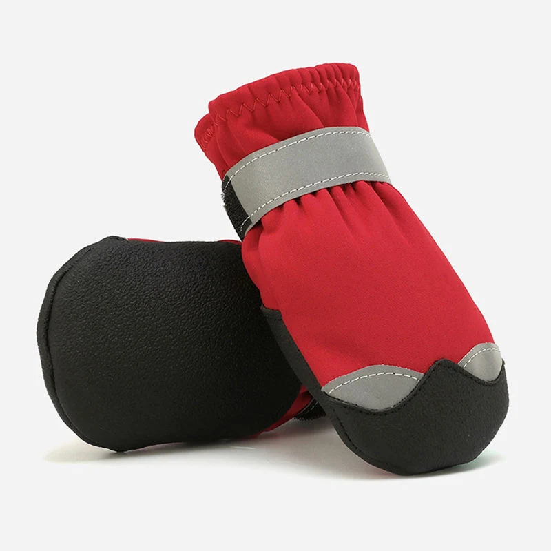 Durable 4PCS/Set Pet Shoes & Socks Non-Slip Paw Protectors Dog Boots Pet Snow Shoes