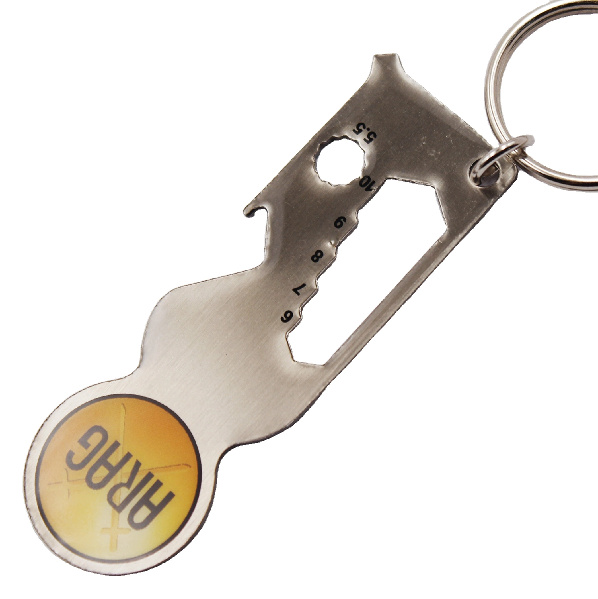 Acero inoxidable Carro de Compras Opener Remover Chip Key Chain