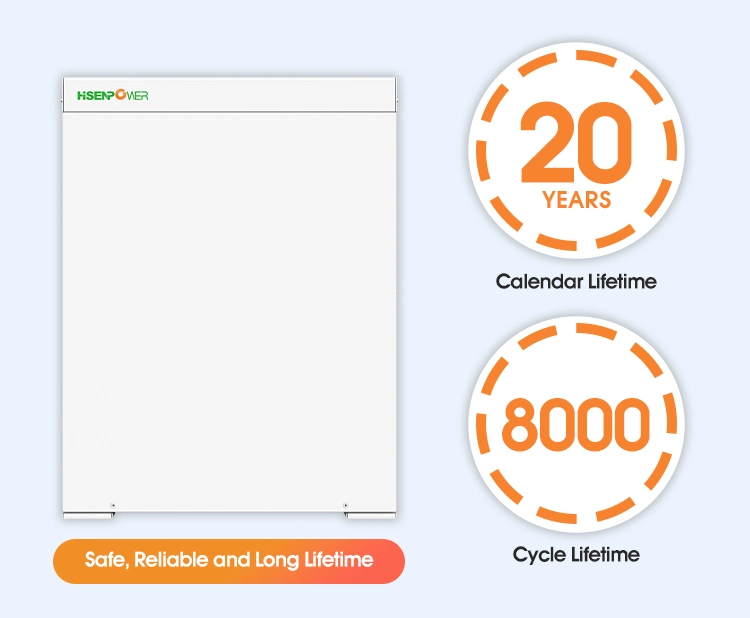 Batería de Energía Solar baterías LiFePO4 51,2V Powerwall la batería de montaje en pared