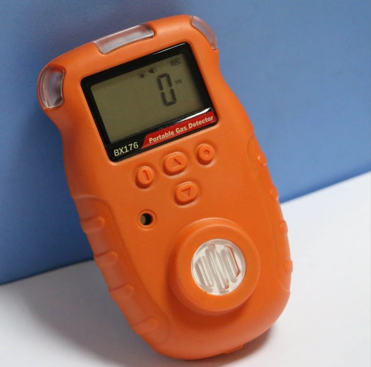 Real Time Clock Display Portable Single Gas Detector