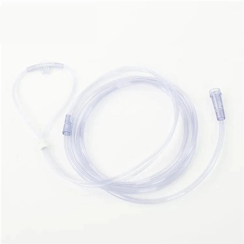 High quality/High cost performance Medical PVC Nasal Oxygen Cannula Tube Transparent Green Straight Flared Curved Tip