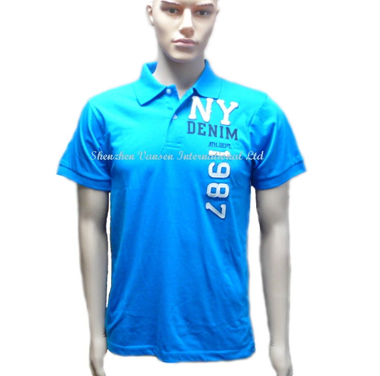Blue Short Sleeve Fashion Polo Shirt for Man