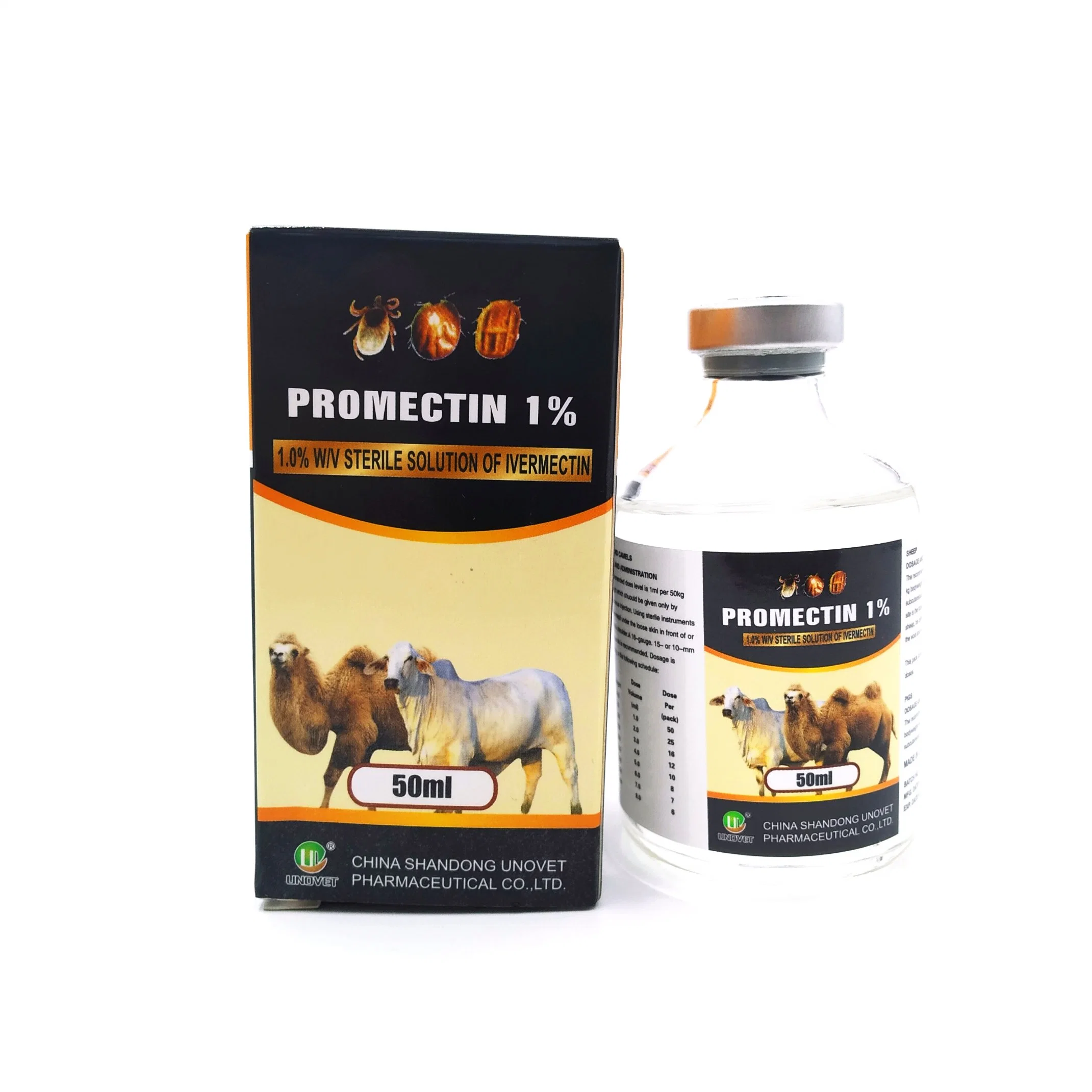 L'ivermectine 50ml d'injection pour éliminer les acariens chez les animaux