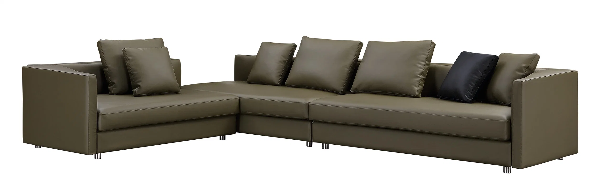 Buen precio Mayorista/Proveedor Sofá de cuero en forma de U en forma de L Sofa cama para High-Class moderno apartamento