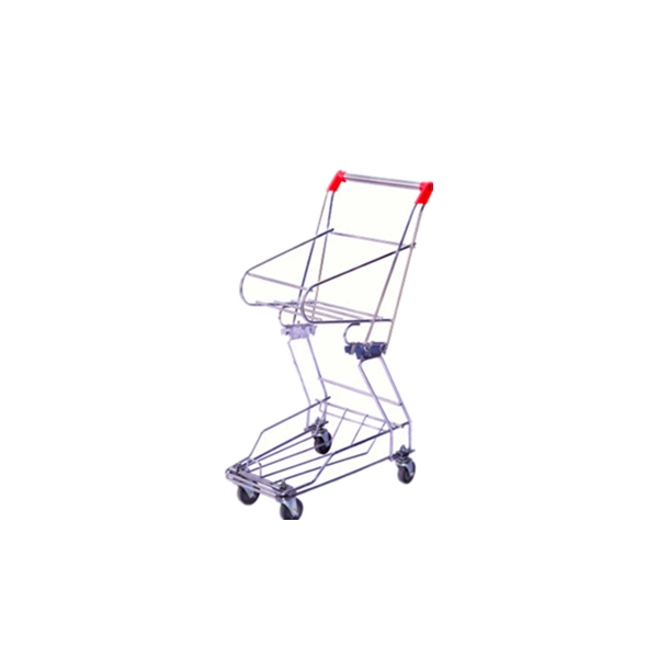 Zinc Wire Basket Trolley Supermarket Shopping Trolley Cart