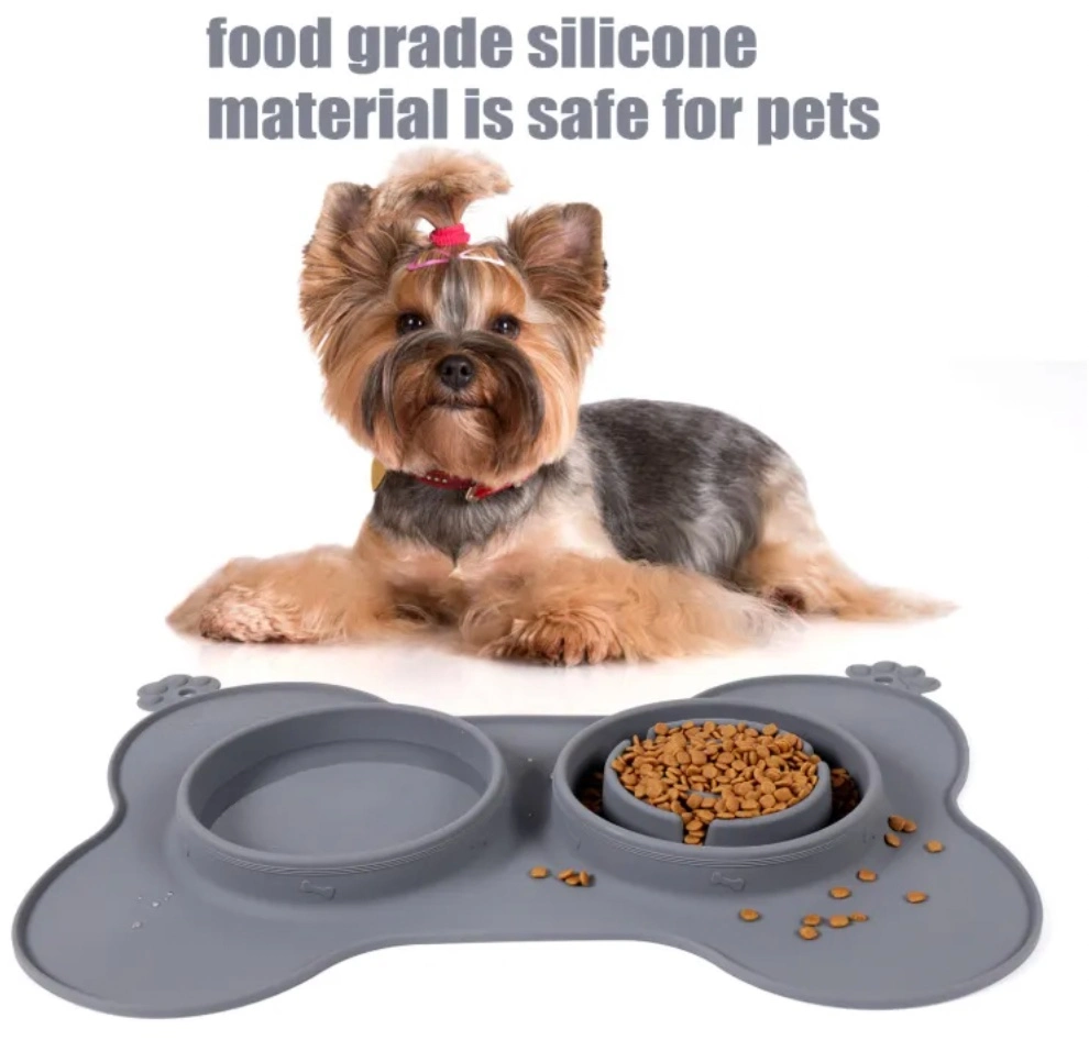 Pet Silicone Slow Food Bowl Sucker Dog Bowl Non-Slip Mat Pet Product