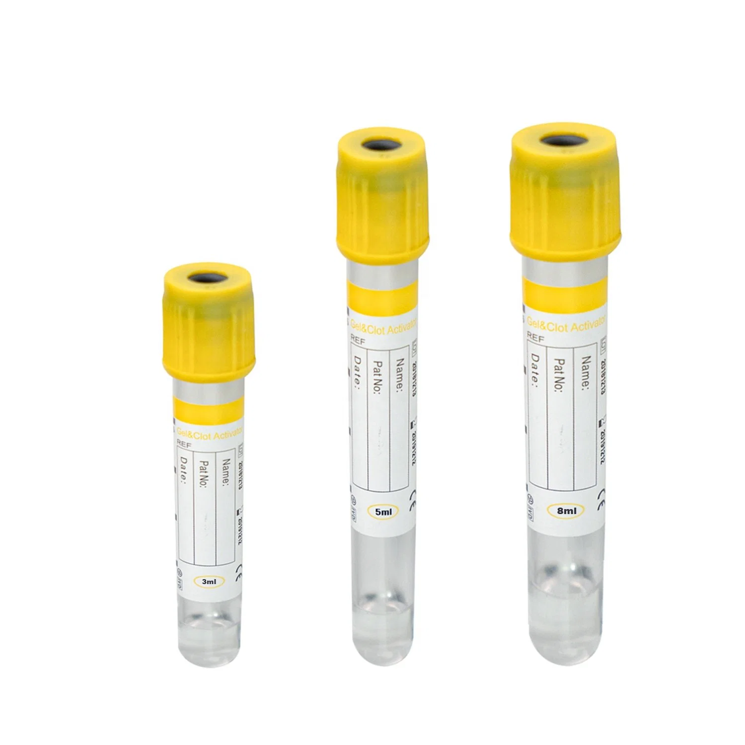 Medical Supplies 3-5ml 8-10ml Gel Tube and Clot Activator Glass Blood Tube Blood Collection Vacuum Tube