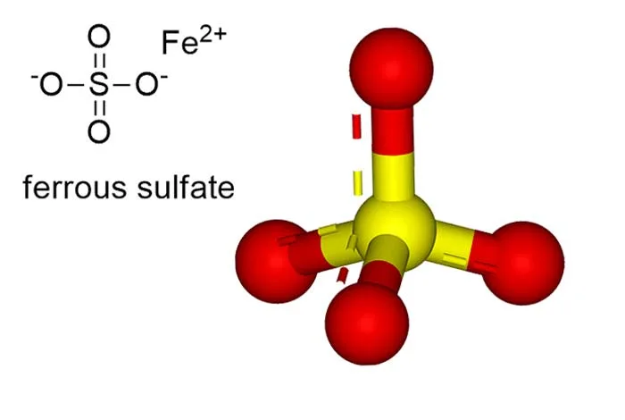 Sulfato ferroso compuesto inorgánico para la buena salud CAS 7720-78-7