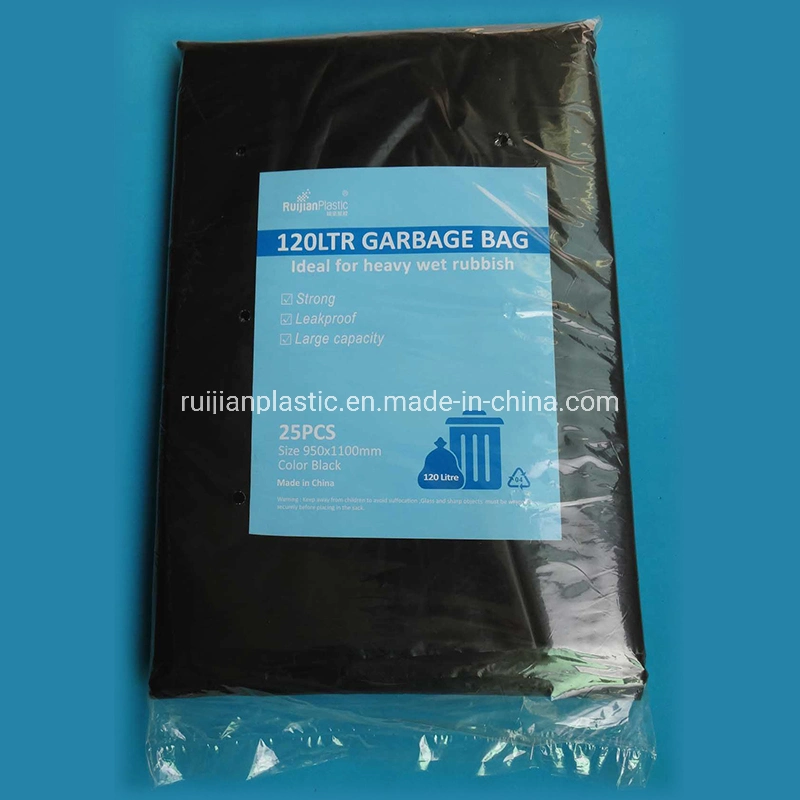 120 L de grande volume de PE multiuso sacos de lixo o saco de lixo