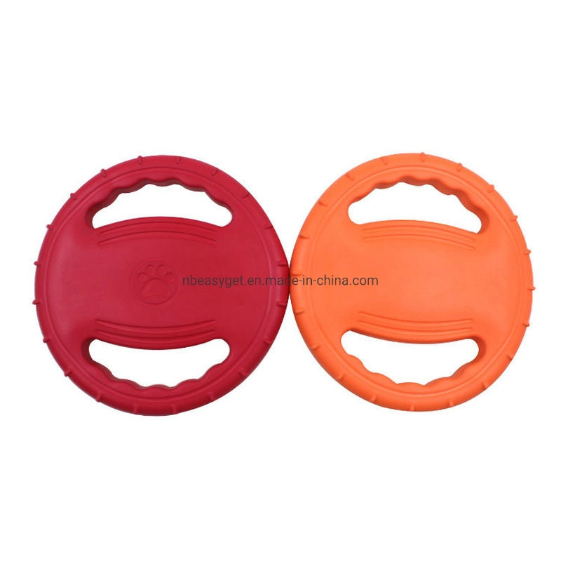 Dog Flying Disc Toy, Borracha Dog Toy resistente a mordidas Piscina Interactive arvorando o treinamento do disco Fetch Sound Maker Brinquedo Pet flutua na água Chew Toy12654 ESG