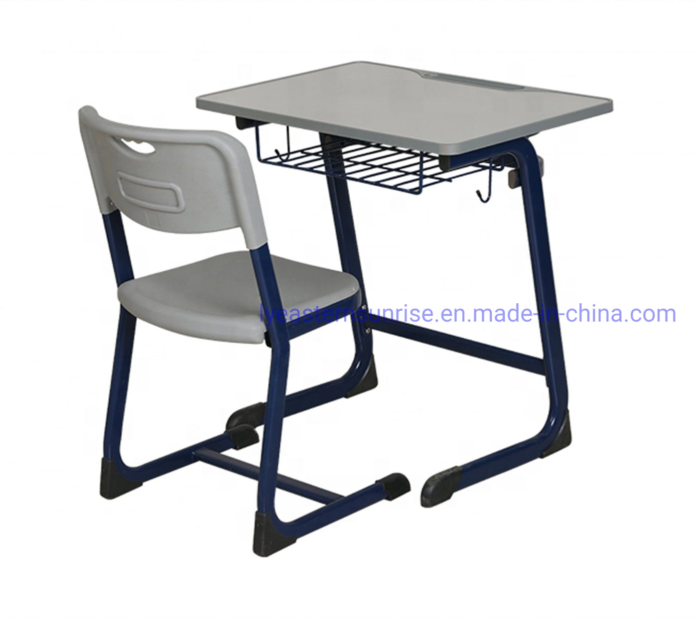 Supply Student Furniture Metal Frame and Wood Top Desk and Chair Set