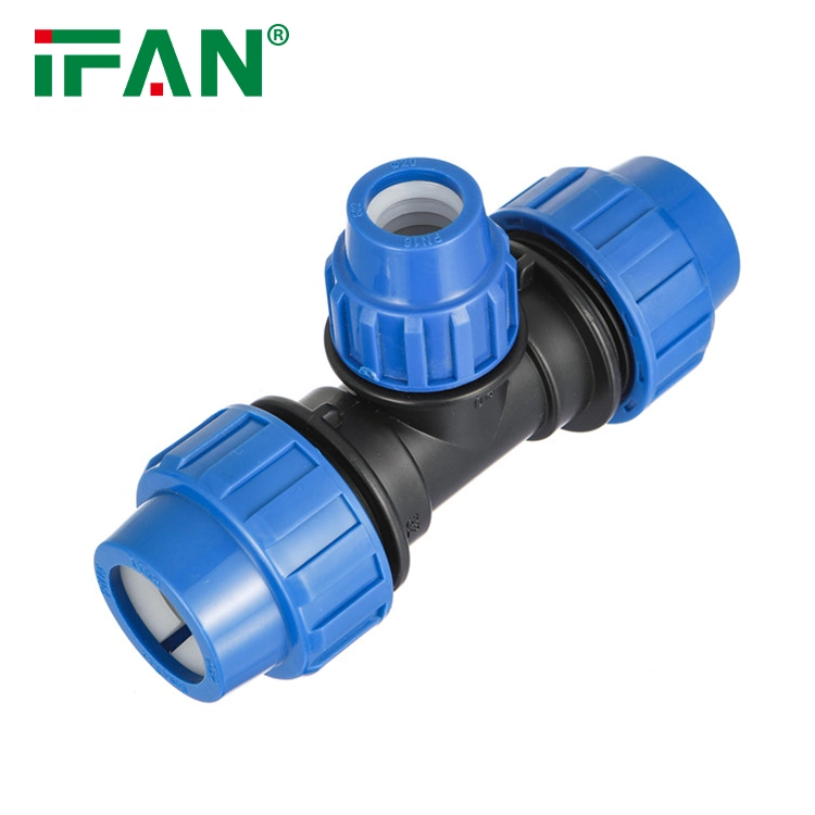 Ifan Plumbing PP Compression Pipe Fitting Tee Poly HDPE Pipe Fittings