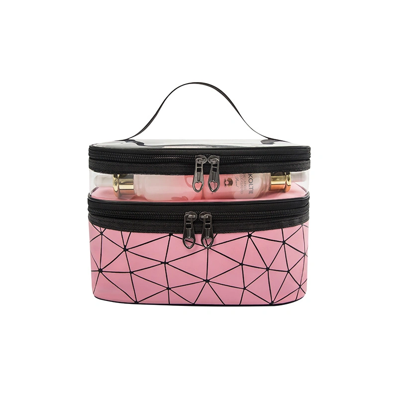 Wholesale/Supplier Custom Hanging Makeup Bag Zipper Portable Travel PVC Cosmetic Bag