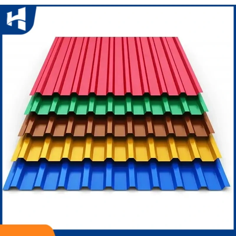 Color Coated Roof Plate Galvanized Corrugated Steel Sheet Metal Roofing Sheet Building Material