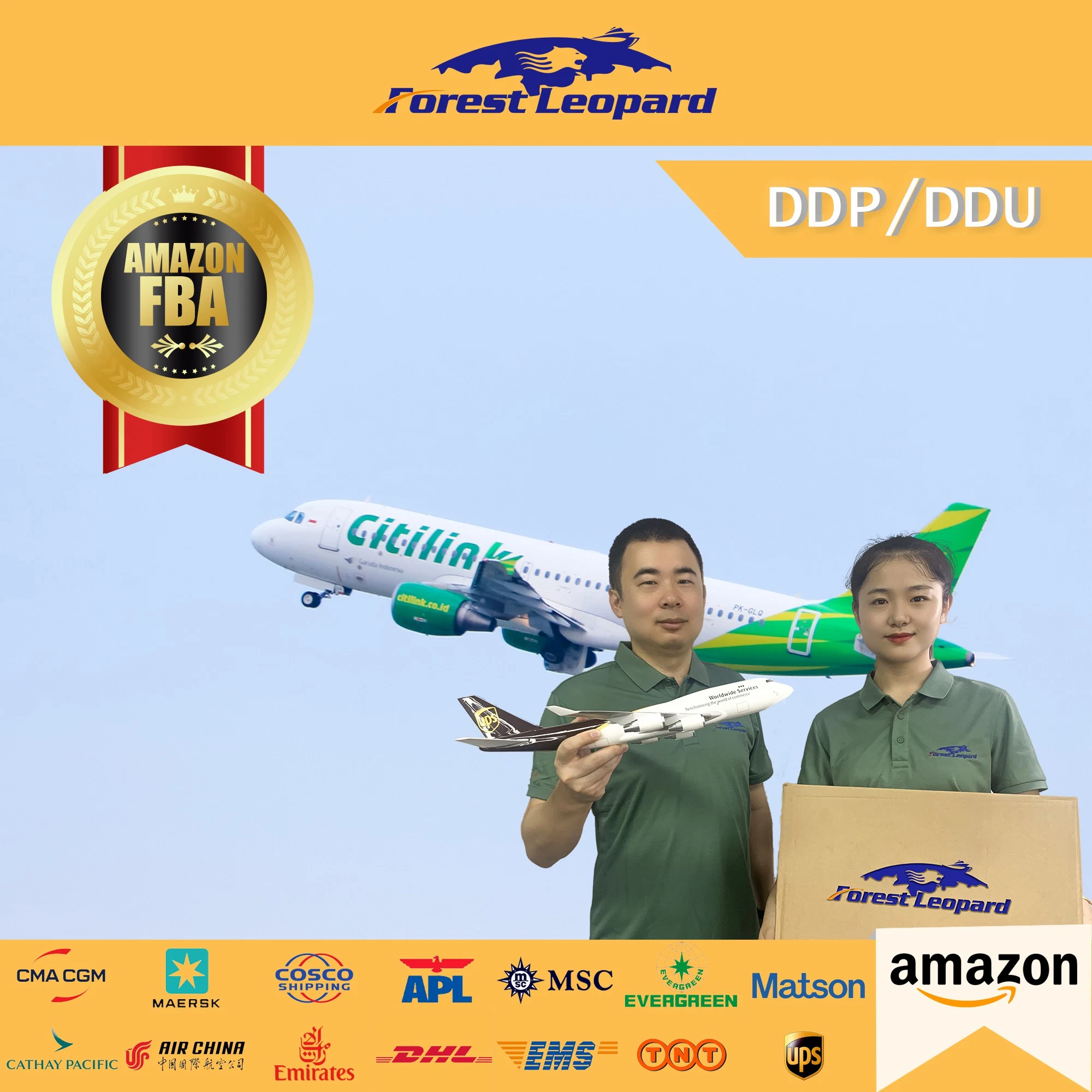 Amazon FBA Air Freight Yiwu China a EE.UU./China Agente de envío Al centro logístico de Amazon