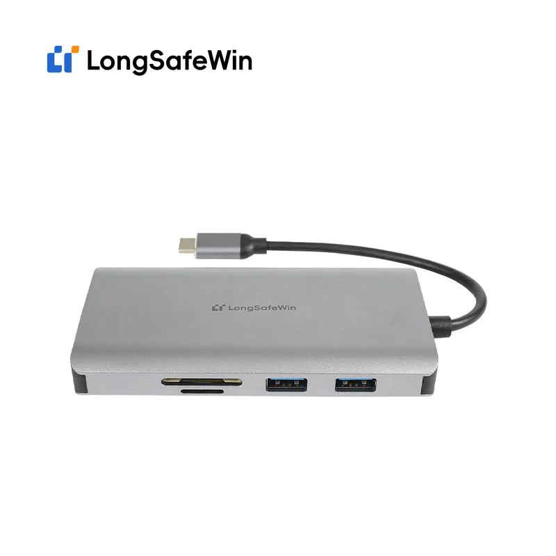 Computador OTG doméstico multifunções HDMI VGA Multiport USB C 8 Portas 3.0 Hub 2.0 SD tipo C Mac Mini M1 VGA