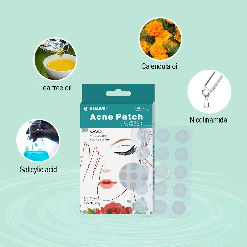 Ultra Thin Bordered Hydrocolloid Acne Patch Pimple Blemished Spots Care Self-Adhesive Cover 15dots/Sheet Skin Care Pimple Absorb Sticker