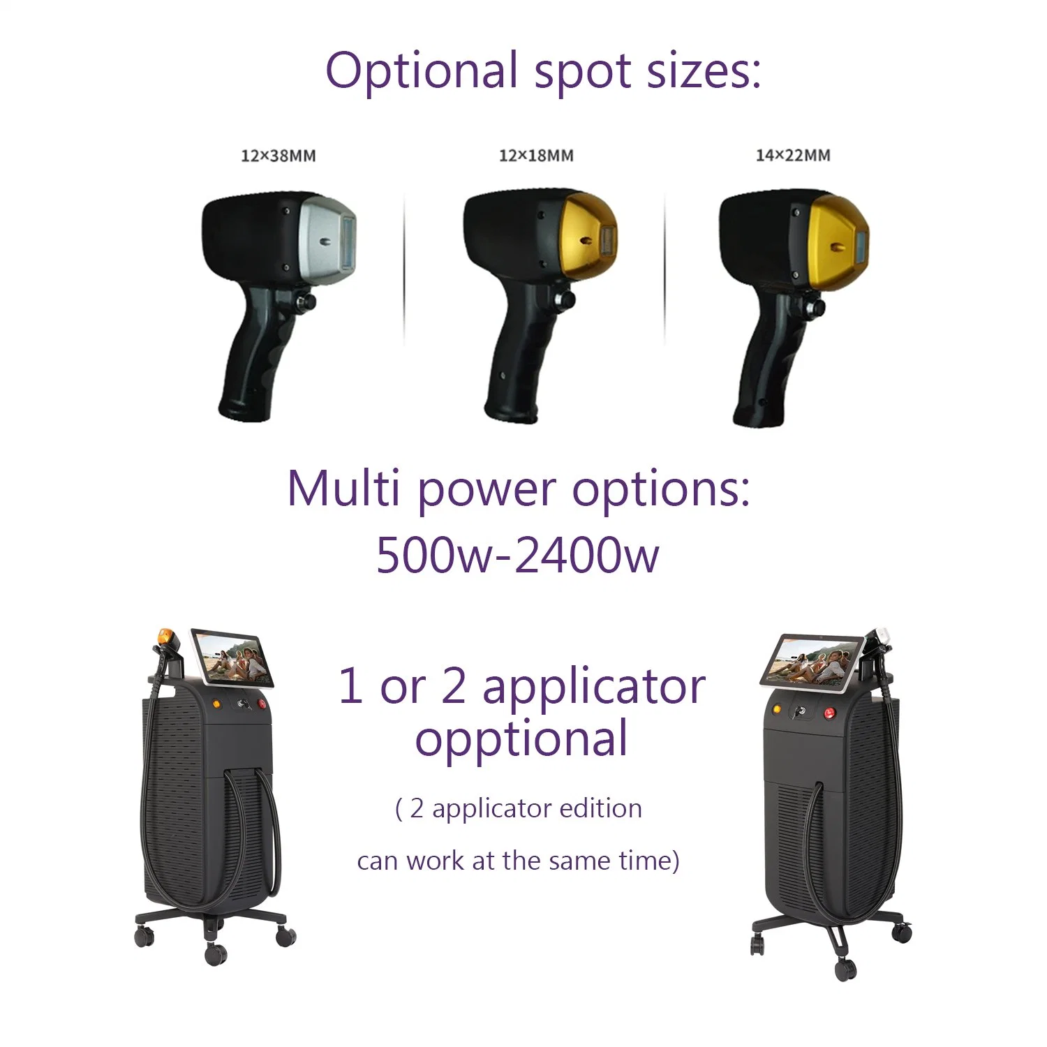 2000W Diode Laser Haarentfernung Maschine Fabrik Direktverkauf Kompressor Kühlung