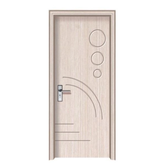 Diseño de la puerta de madera de teca Revestimiento de PVC Acabado de superficie interior puertas de madera