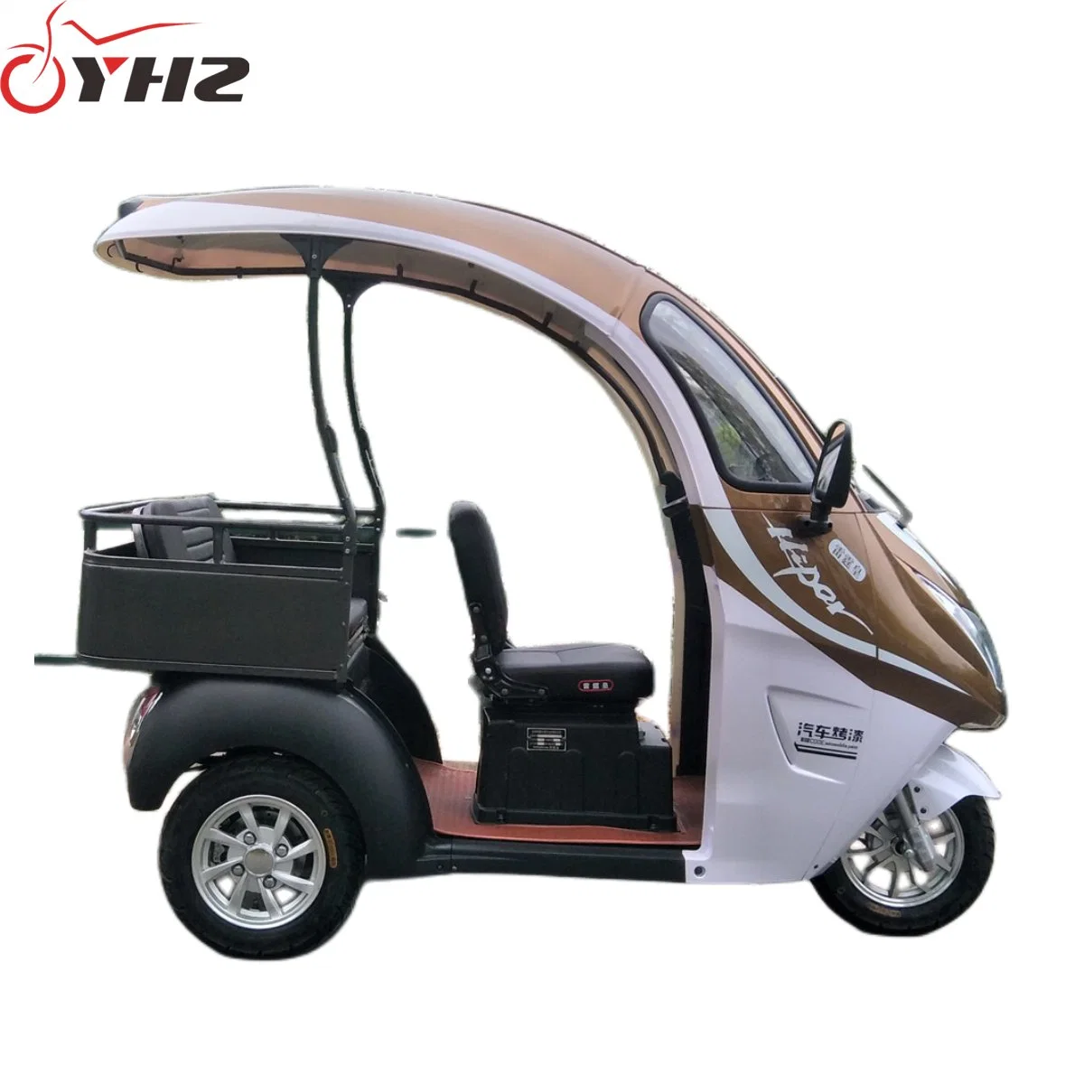 Voiture électrique adulte à trois roues ouverte avec moteur de 800W/1000W et scooter électrique avec boîte arrière.