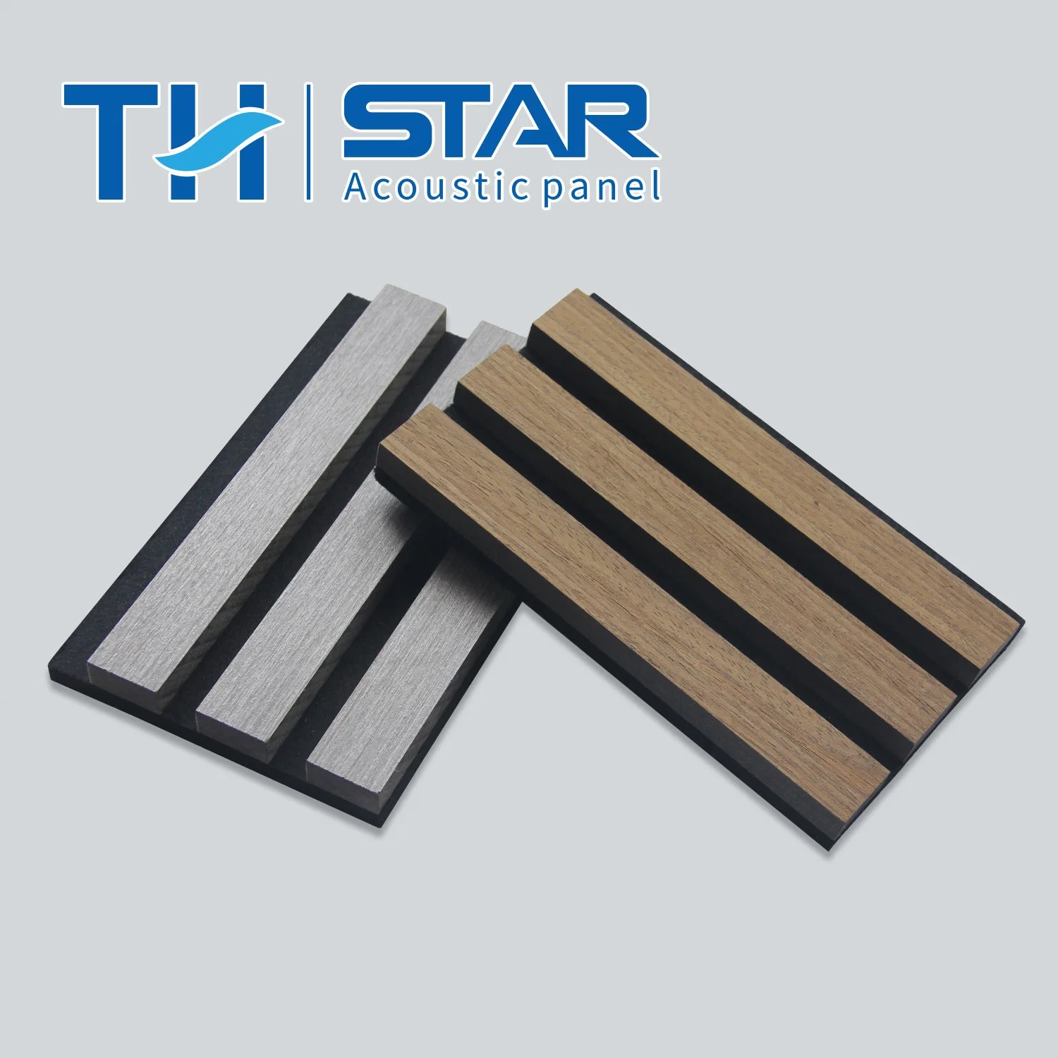 Sound Absorption Polyester Fiber MDF Wood Slat Acoustic Panel