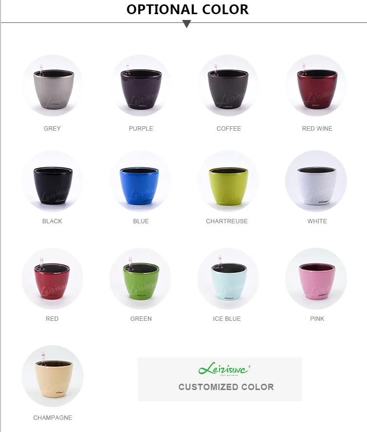 Wholesale/Supplier Garden Flower Pots Factory Directly Sale Garden Supplies Small Size Self-Watering Functions for Home Office (HG-0815-1)