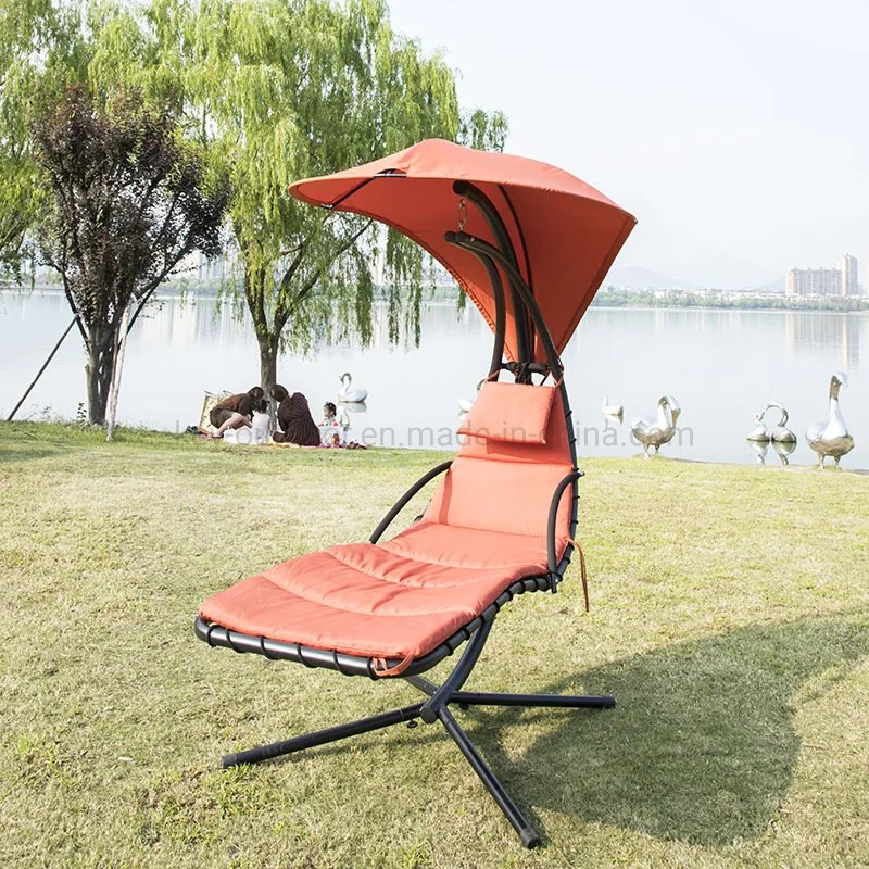 Balcon extérieur Portable Villa d'inclinaison de dossier de cour avec jardin Swing pliable de pêche de loisir Camping chaise de plage avec couvercle