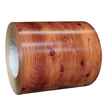 Wooden Design VCM Coated Steel VCM Steel Coil PVC Film Laminated Steel Sheet for Building Material