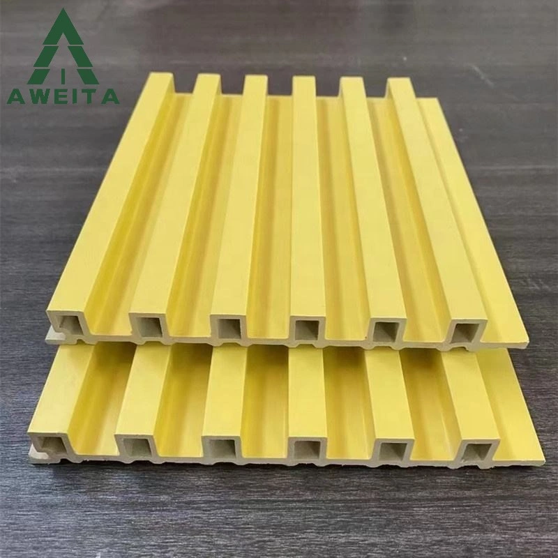 PVC WPC Fluted Wall Panel Interior Decoration Eco Wood