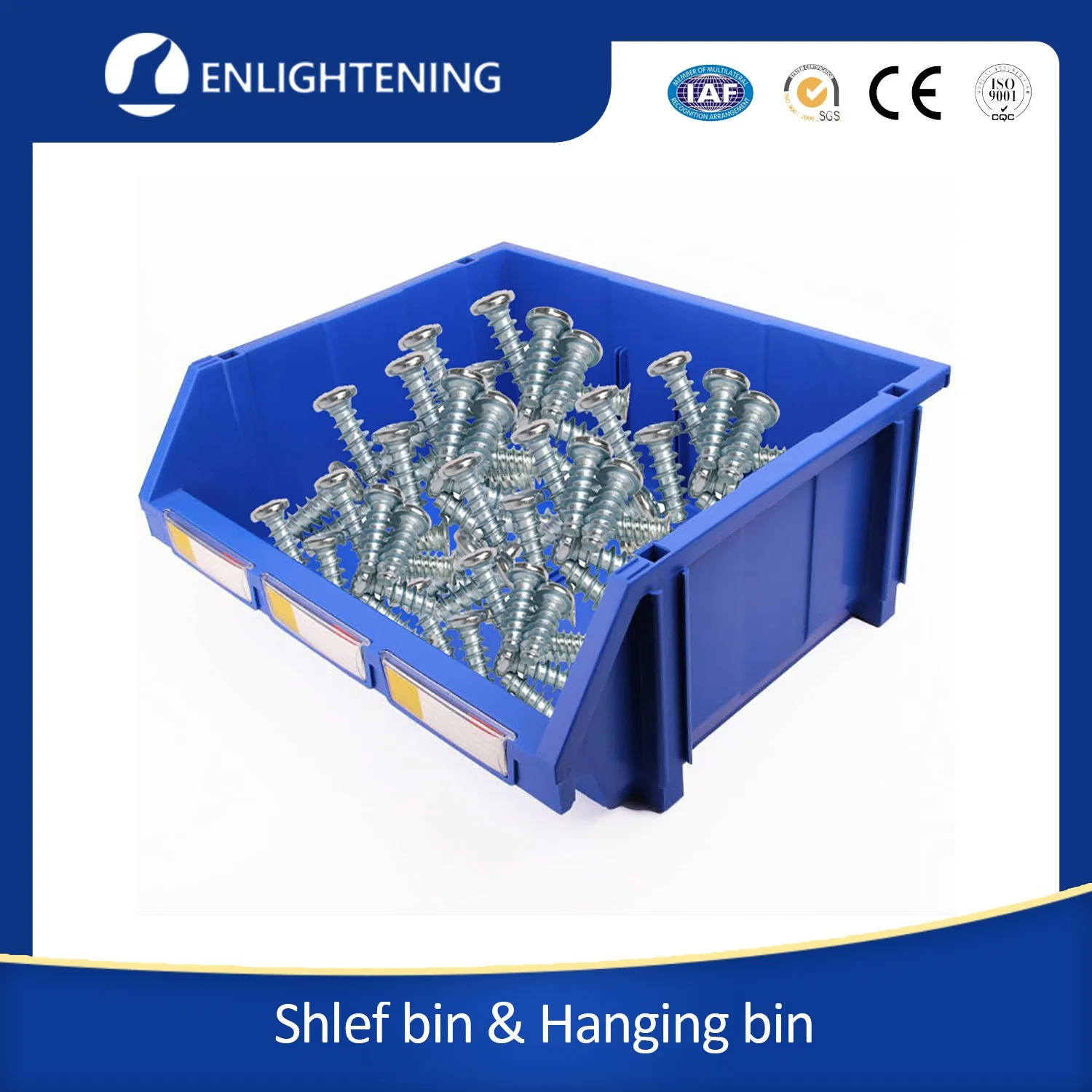 Ecommerce Warehouse Plastic Parts Component Bin Tool Box with Dividers