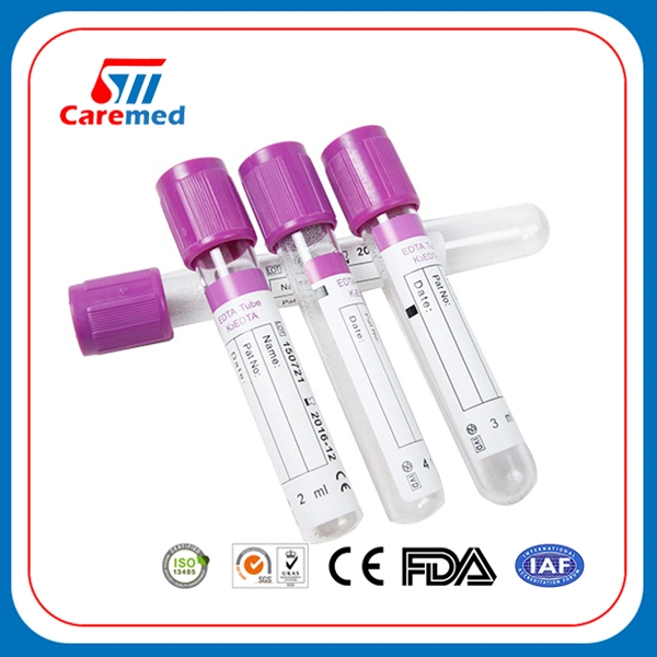 Medical Disposable EDTA K3 Blood Collection Tube