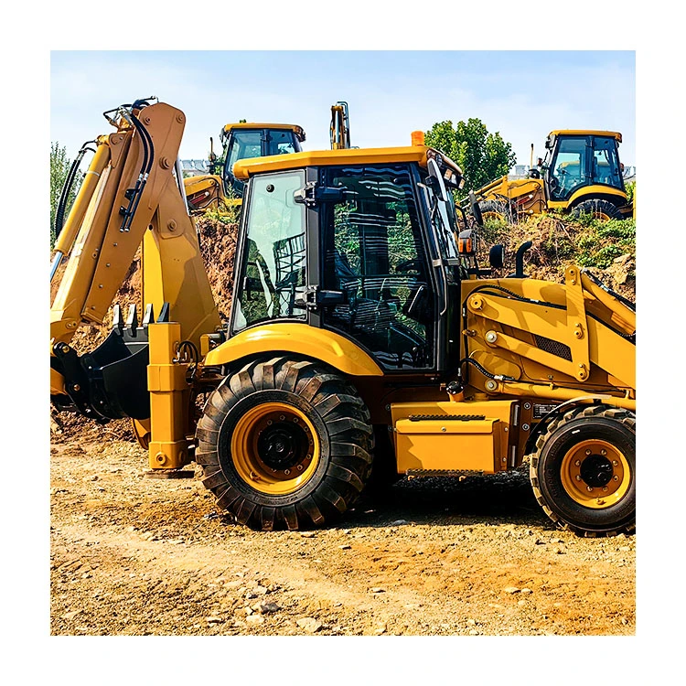 4WD Backhoe Loader Diesel Loading Machine Loader-Excavator for Russia