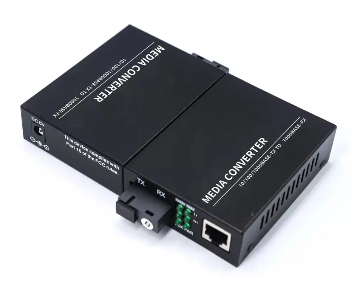 Ab Werk Preis Gigabit 10/100/1000Mbps 1SC 1RJ45 (ab) 20km Single Mode Single Fibre Media Converter